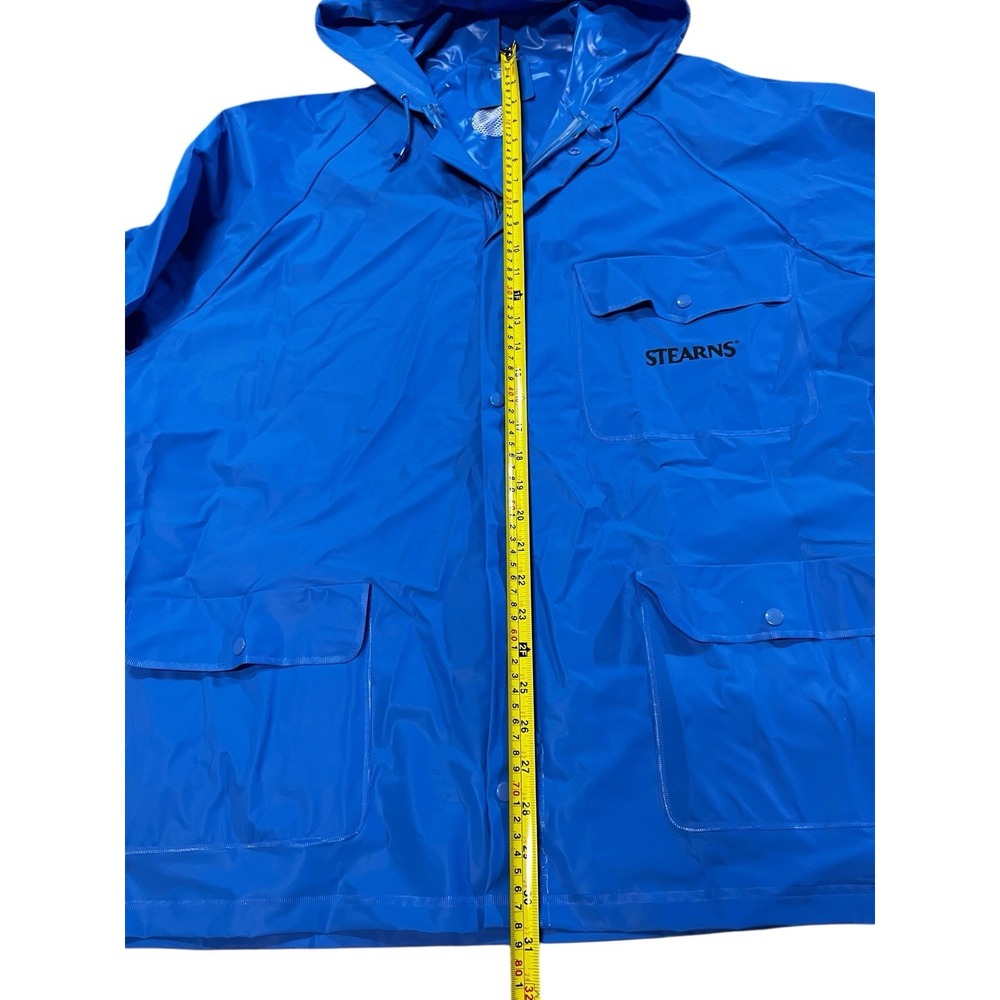 Stearns Dry Wear Hooded Rain Coat & Pants Set Blue Waterproof XL Vented Pockets - Picture 15 of 16